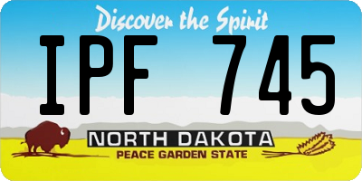 ND license plate IPF745