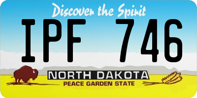 ND license plate IPF746