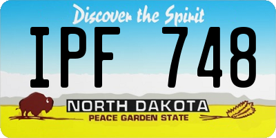 ND license plate IPF748