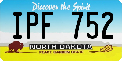 ND license plate IPF752