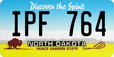 ND license plate IPF764