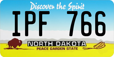 ND license plate IPF766
