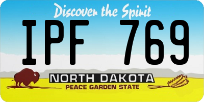 ND license plate IPF769