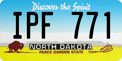 ND license plate IPF771