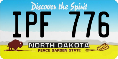 ND license plate IPF776