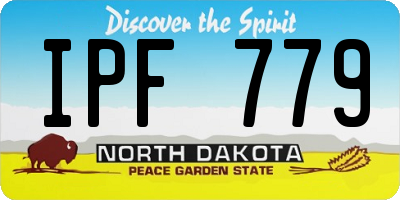 ND license plate IPF779