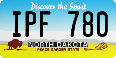 ND license plate IPF780