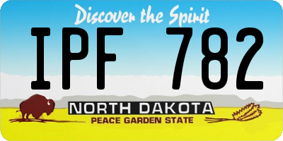 ND license plate IPF782