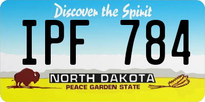 ND license plate IPF784