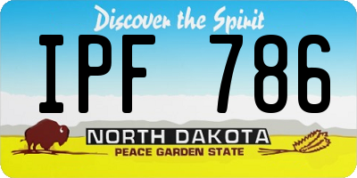 ND license plate IPF786