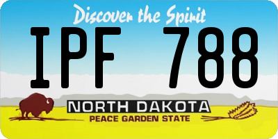 ND license plate IPF788