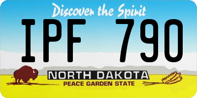 ND license plate IPF790