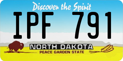 ND license plate IPF791
