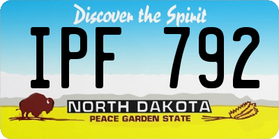 ND license plate IPF792