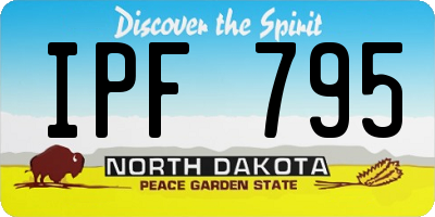 ND license plate IPF795