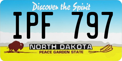 ND license plate IPF797