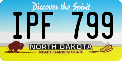 ND license plate IPF799