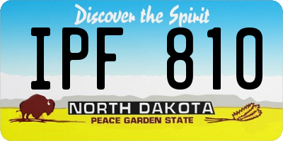 ND license plate IPF810
