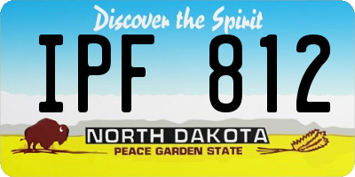 ND license plate IPF812