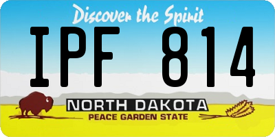 ND license plate IPF814