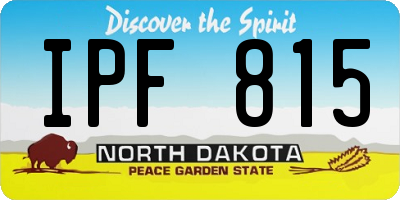 ND license plate IPF815