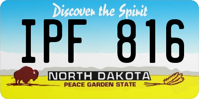 ND license plate IPF816