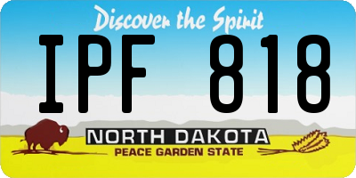 ND license plate IPF818