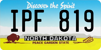 ND license plate IPF819