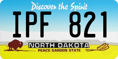 ND license plate IPF821