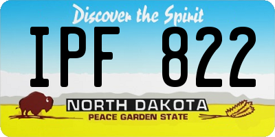 ND license plate IPF822