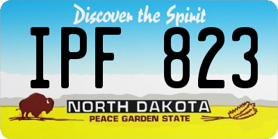 ND license plate IPF823