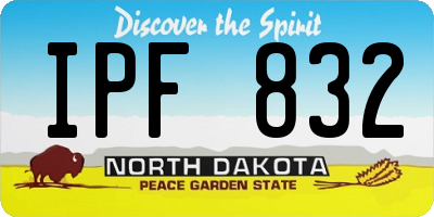 ND license plate IPF832