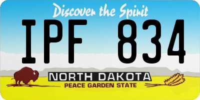 ND license plate IPF834