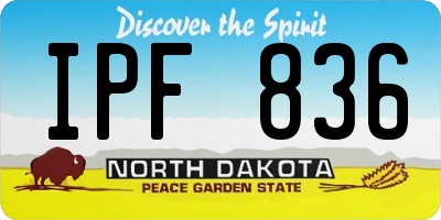 ND license plate IPF836