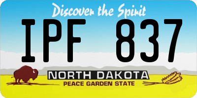 ND license plate IPF837