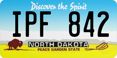 ND license plate IPF842