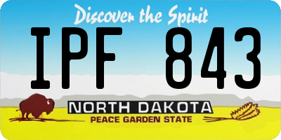 ND license plate IPF843