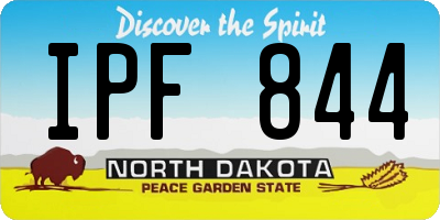 ND license plate IPF844