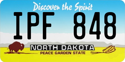 ND license plate IPF848