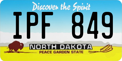 ND license plate IPF849