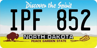 ND license plate IPF852