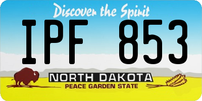 ND license plate IPF853