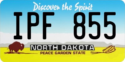ND license plate IPF855