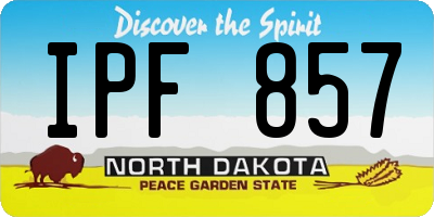 ND license plate IPF857