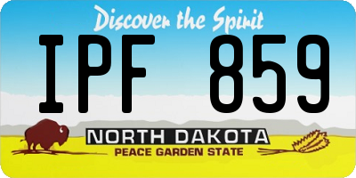 ND license plate IPF859