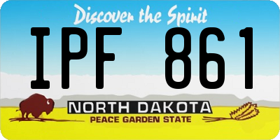 ND license plate IPF861