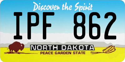 ND license plate IPF862