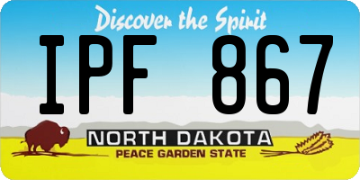 ND license plate IPF867