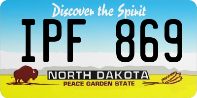 ND license plate IPF869