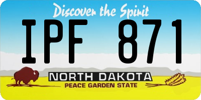ND license plate IPF871
